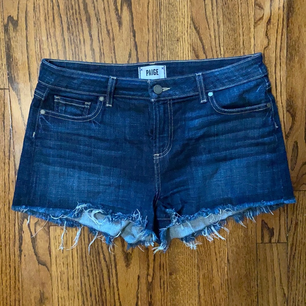 PAIGE denim frayed bottom shorts. 29